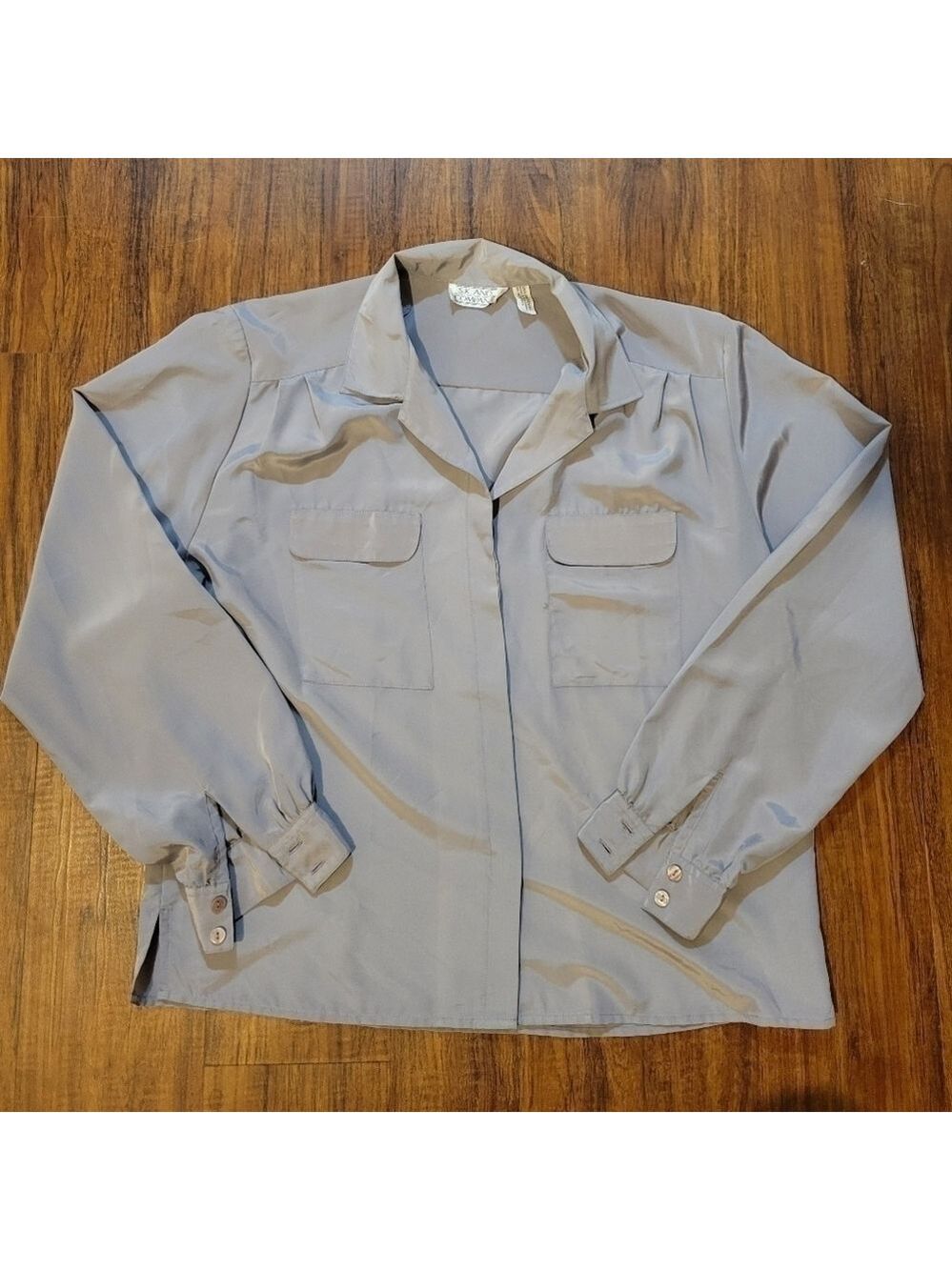 𝅺GRAY blouse size 14
